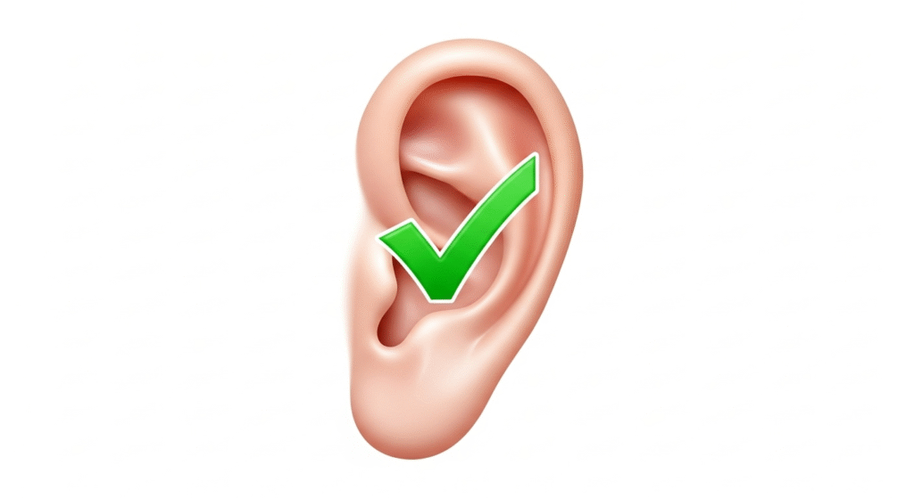 Símbolo da segurança do tratamento com tVNS auricular.